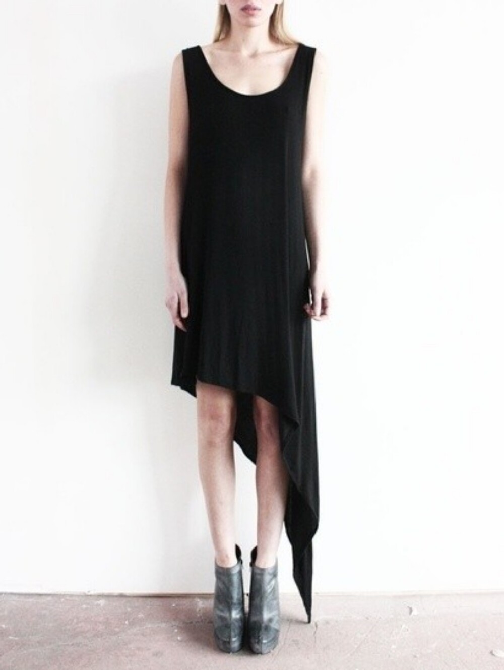 Helmut Lang Asymmetrical Drape Tank Dress